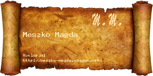 Meszko Magda névjegykártya